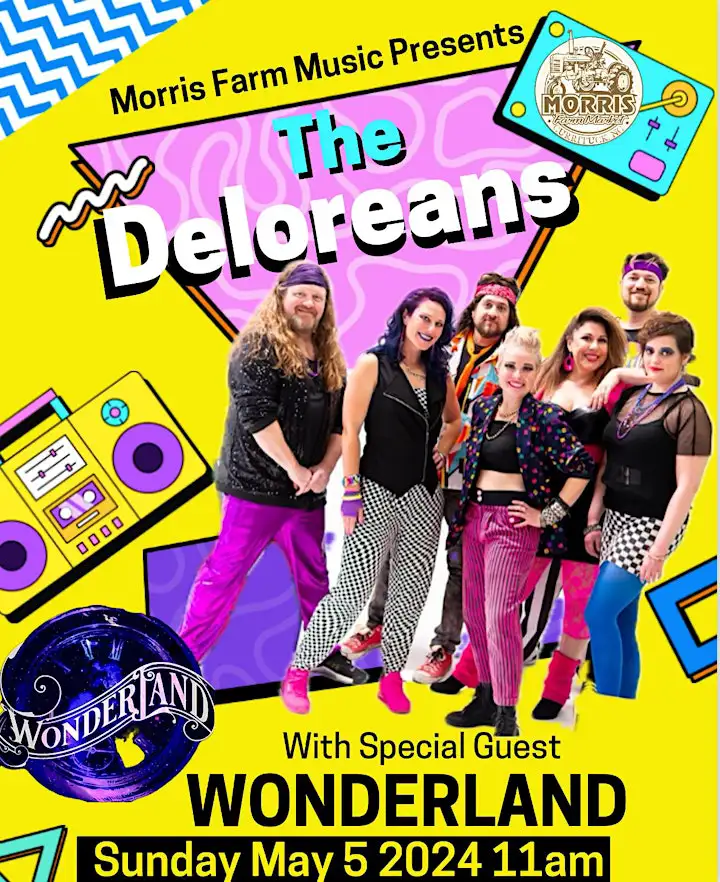 poster for deloreans playing morris farm markit